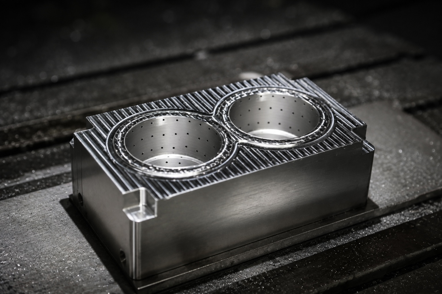 Precision steel mold detail
